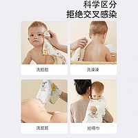 婴儿口水巾纯棉纱布毛巾宝宝用品儿童洗脸巾6层 25*25cm 两条装