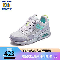 Skechers斯凯奇糖果鞋儿童气垫缓震休闲鞋UNO系列女童时尚运动鞋310553L 薰衣草色/LAV 32码