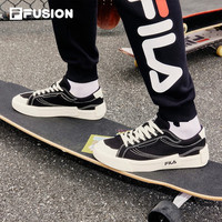 FILA FUSION 斐乐潮牌男子板鞋滑板运动鞋休闲鞋帆布鞋男鞋 【黑色-BK】 41