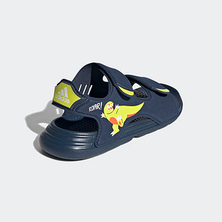 adidas 阿迪达斯 SWIM C魔术贴凉鞋男女小童儿童阿迪达斯官方轻运动 藏青/柠檬黄/橙红 34(210mm)