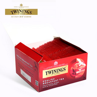 TWININGS 川宁 茶英国英式早餐红茶川宁红茶茶包50片袋泡茶茶叶