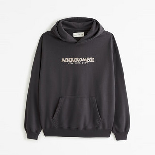 ABERCROMBIE & FITCH男装女装款 24春时尚毛圈布连帽卫衣 356821-1 深灰色 XXL (185/124A)