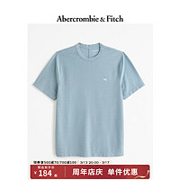 Abercrombie & Fitch 男装女装装 24春夏小麋鹿休闲圆领短袖T恤 358707-1 浅蓝色 L (180/108A)