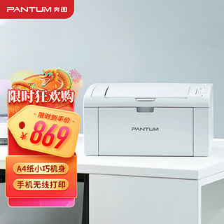 奔图（PANTUM）P2210W A4黑白激光打印机 小型家用办公打印 单功能打印/无线打印 含硒鼓*2+加粉*6