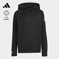 adidas阿迪达斯男大童儿童秋季简约高尔夫运动连帽卫衣HY0174 黑色 134CM