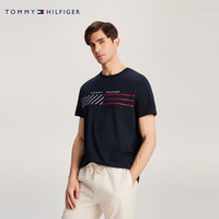 TOMMY HILFIGER24新款春季男装纯棉休闲线形印花刺绣合身版短袖T恤78JA399