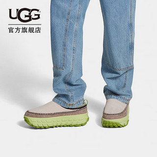 UGG【明星同款】夏季男女同款厚底轮胎底一脚蹬懒人鞋 1154530 CCT  陶土褐白色/毛毛虫绿色 44 CCT | 陶土褐白色/毛毛虫绿色