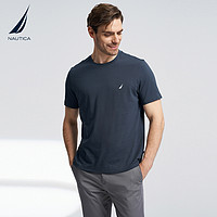 NAUTICA 诺帝卡 男装24夏季新品柔软纯棉透气亲肤短袖T恤TO4101