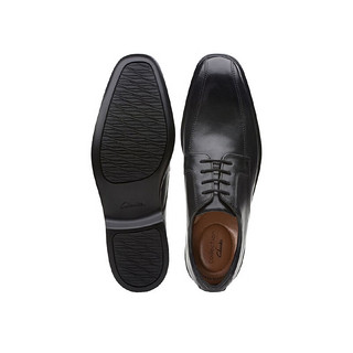 其乐（Clarks）男鞋秋冬款英伦风商务正装皮鞋德比鞋Bensley Run 41 26149596黑色（