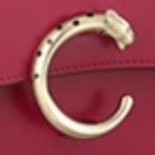 Cartier 卡地亚 PANTHÈRE DE CARTIER系列 女士小牛皮斜挎包 L1002397 樱桃红色 迷你