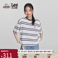 李 Lee【小刘鸭联名】李 Lee24春季新品舒适版白色女短袖T恤潮LWT008253202 白色