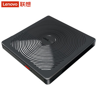 Lenovo 联想 8倍速 USB2.0 外置光驱 DVD刻录机 移动光驱 黑色 TX708（USB+Type-C双接口） 全国联保