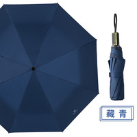 赐帛CIBO商务雨伞两用黑胶防晒遮阳伞创意太阳伞男女简约 藏青