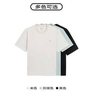 GXG男装 零压系列速干透气休闲圆领短袖T恤男士上衣 24年夏 米色 180/XL