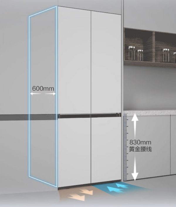 SAMSUNG 三星 RF50DG513101SC  嵌入式十字对开门冰箱 皎月白 501升