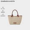 CHARLES&KEITH24夏季新品绳结手提菜篮子斜挎托特包女CK2-30271346 M