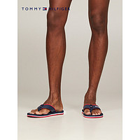 TOMMY HILFIGER 24春季男装简约印花沙滩泳池人字拖凉拖鞋FM0FM05029 藏青色DW5 44