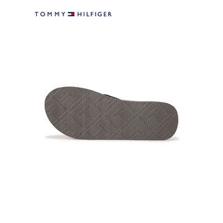 TOMMY HILFIGER 24春季男装简约印花沙滩泳池人字拖凉拖鞋FM0FM05029 黑色BDS 41