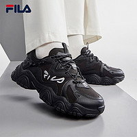 FILA 斐乐猫爪4代老爹鞋春女鞋复古休闲鞋运动鞋 黑-BK 36.5