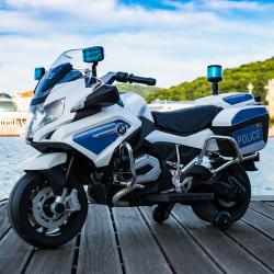 chilokbo智乐堡宝马警车儿童电动摩托车可坐双人四轮车宝宝玩具汽车