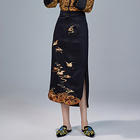 陌遇 中国风复古显瘦改良旗袍中长款半身裙M21546
