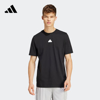 adidas休闲运动上衣短袖T恤男装新款阿迪达斯官方轻运动IN6229 黑色
