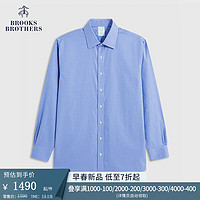 布克兄弟（BrooksBrothers）男士24早春宽距领牛津纺长袖免烫正装衬衫 4003-蓝色 17/4/H