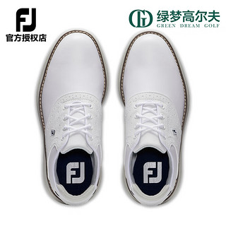 FOOTJOY 高尔夫球鞋FJ青少年有钉鞋Junior男女童鞋golf运动球鞋舒适透气 白/灰45035 美码2=32.5码