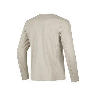 斯凯奇春季男子吸湿速干长袖T恤凉感休闲运动卫衣P224M086 陨石褐色/044Z S