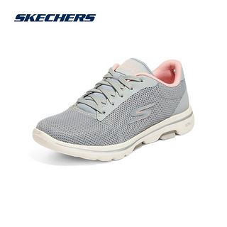 斯凯奇（Skechers）女士绑带健步鞋124155 灰色/粉红色/GYPK 39.5