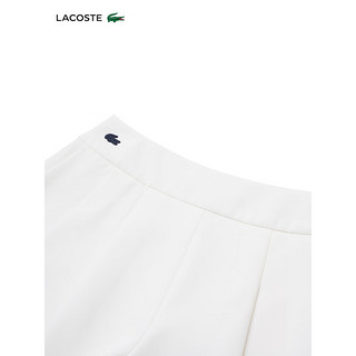 LACOSTE法国鳄鱼女装 24春夏时尚百搭潮流休闲裤显瘦百褶短裤GF3879 70V/米白色 38 165