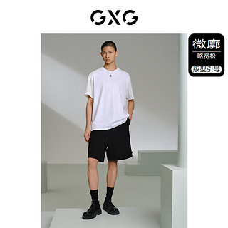 GXG 男装 零压系列白色短袖T恤 24年夏季G24X442068 白色 180/XL