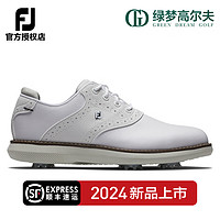 FootJoy高尔夫球鞋FJ青少年有钉鞋Junior男女童鞋golf运动球鞋舒 白/灰45035 美码3=34码