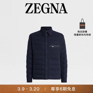 杰尼亚（Zegna）24春夏Oasi Cashmere羊绒羽绒填充衬衫夹克UCT48A6-C208-531-56 56/XL