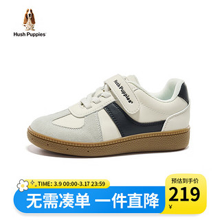 暇步士（Hush Puppies）童鞋女童鞋春秋软底跑步中大童女孩德训休闲儿童运动鞋 黑色 36码 适合脚长22.1cm