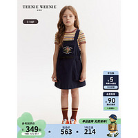 Teenie Weenie Kids小熊童装24春夏女童轻薄工装背带连衣裙 藏青色 120cm