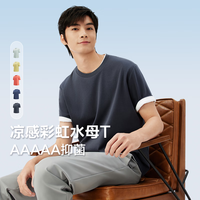 红豆(Hodo)【凉感水母T】短袖t恤男5A级抗菌纯色圆领打底衫 S5190 190/108B S5火山灰