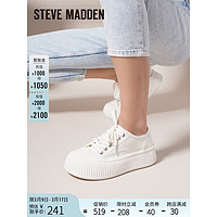 STEVE MADDEN /思美登厚底饼干鞋帆布鞋女面包鞋 ILIAD 米色 36