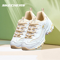 SKECHERS 斯凯奇 女鞋休闲鞋熊猫鞋老爹鞋女机甲鞋户外轻便运动鞋耐磨增高鞋厚底 自然色-WNT 36.5