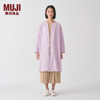 無印良品 MUJI(無印良品 )IDEE 女式 平纹 无领夹克衫 外套 早春 GAD02C4S 浅紫色 M (155/80A)