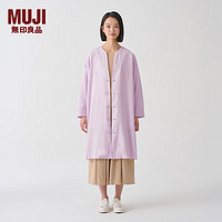 无印良品（MUJI）IDEE 女式 平纹 无领夹克衫 外套 早春 GAD02C4S 浅紫色 M (155/80A)