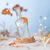 月光水母珊瑚礁摆件漂流造景瓶子鱼缸观赏鱼缸装树脂装饰品水底沉水 漂流瓶