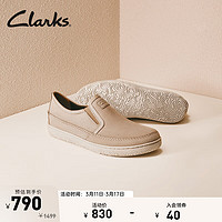 PLUS会员：Clarks 其乐 男鞋霍德森系列春季时尚舒适一脚蹬休闲皮鞋男