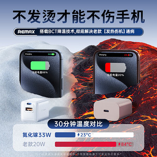 remax33W氮化镓苹果15充电器iPhone15ProMax快充套装兼容PD30W/27W/20手机ipad平板Type-C数据线快充头 ⭐金榜⭐苹果15氮化镓套装
