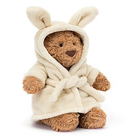 jELLYCAT 邦尼兔 浴袍巴塞罗熊 英国高端毛绒玩具安抚娃娃玩偶泰迪熊公仔生日礼物  H26*W12cm