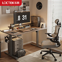 春焕新、家装季：Loctek 乐歌 E2 智能电动升降桌 银灰桌腿+灰木纹桌板 1.2m