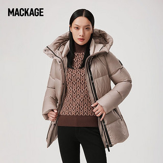 MACKAGE 摩登专致-女士 FREYA金属光泽帽羽绒时尚保暖羽绒外套 香槟色 XL