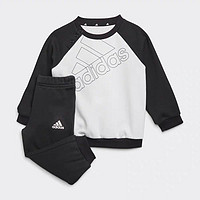 adidas 阿迪达斯 outlets阿迪达斯轻运动男女婴童休闲舒适圆领长袖套装