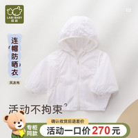拉比童装儿童防晒衣2024夏季女童连帽防晒衣防风