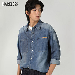 Markless 衬衫男24年春季牛仔衬衣男士上衣 CSB3511M 牛仔蓝 XL